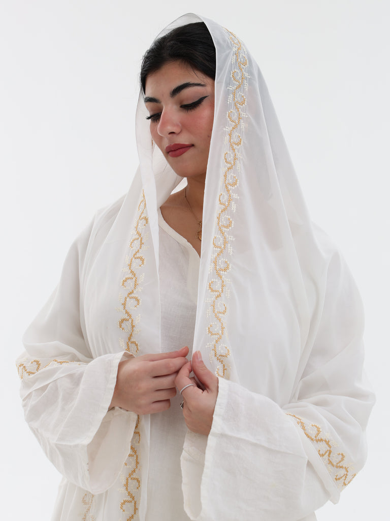 DL1-06 شيل بيت عريضة مطرزة