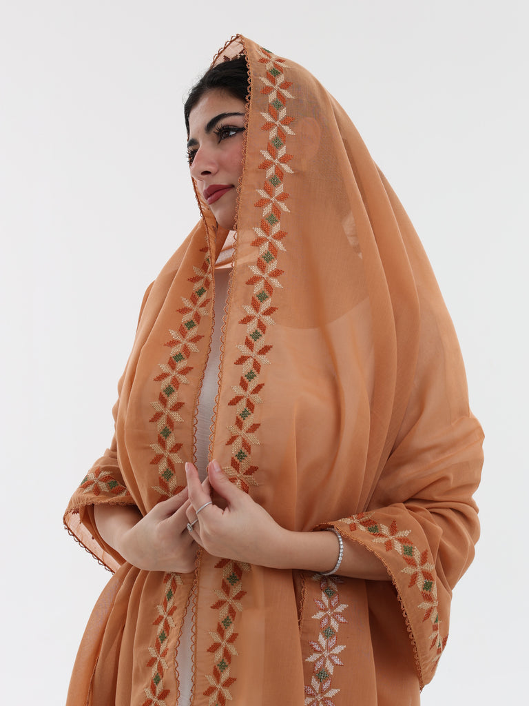 RB1-04 Jouri Rose Embroidered Home Hijab