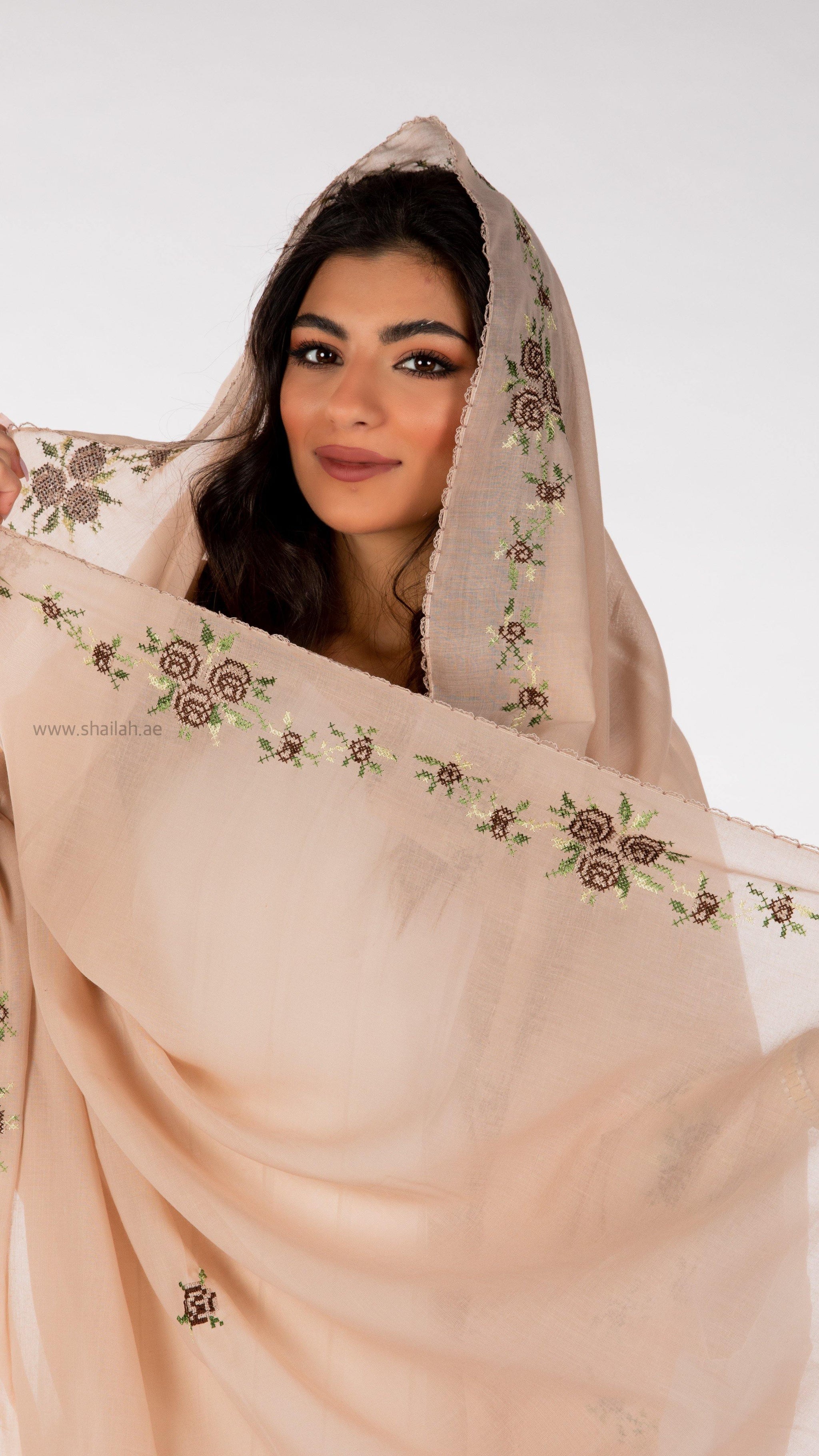 RZ3-04 شيلة جوري روز ٍبيج - Shailah.ae شيلة