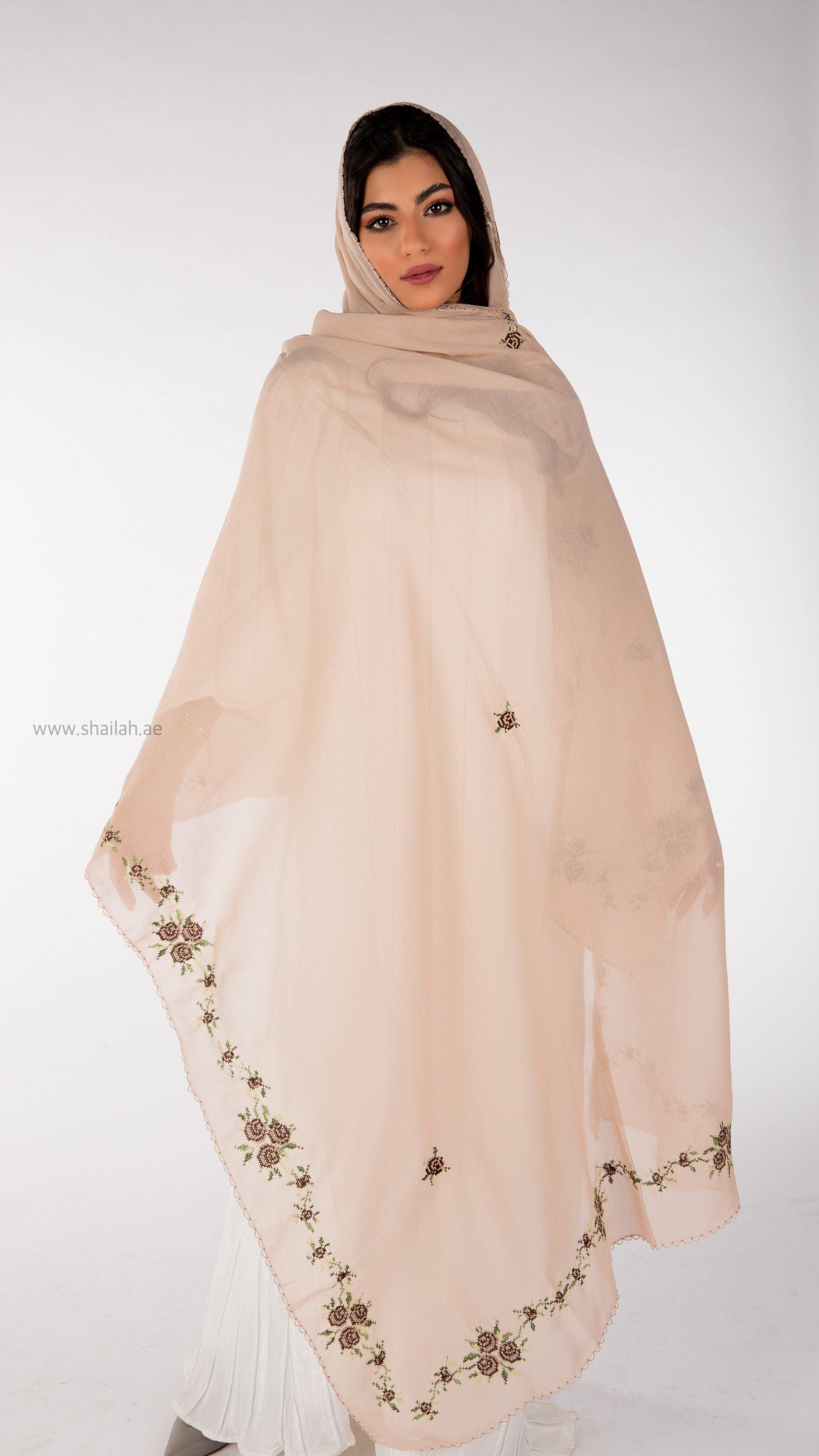 RZ3-04 شيلة جوري روز ٍبيج - Shailah.ae شيلة